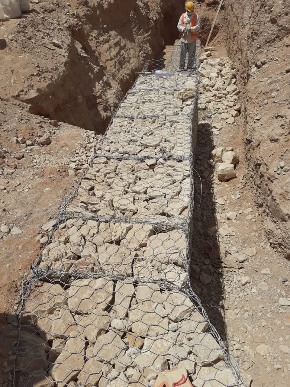 Stone trench work